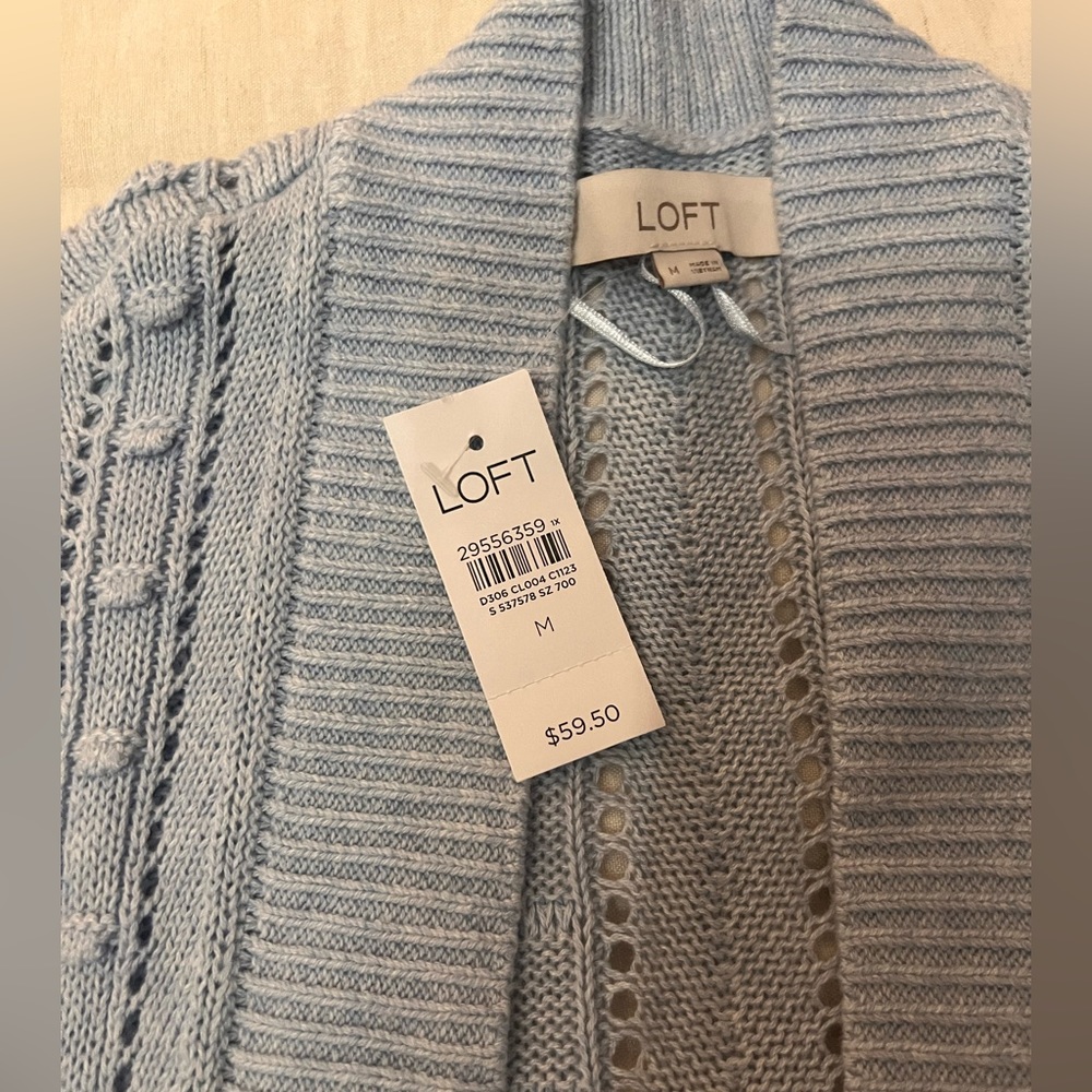 Loft Light Blue Cardigan size medium